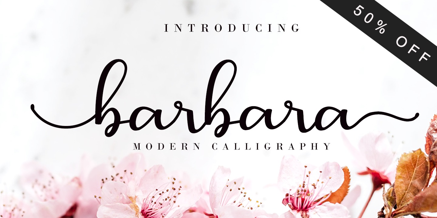 Beispiel einer Barbara Calligraphy Regular-Schriftart